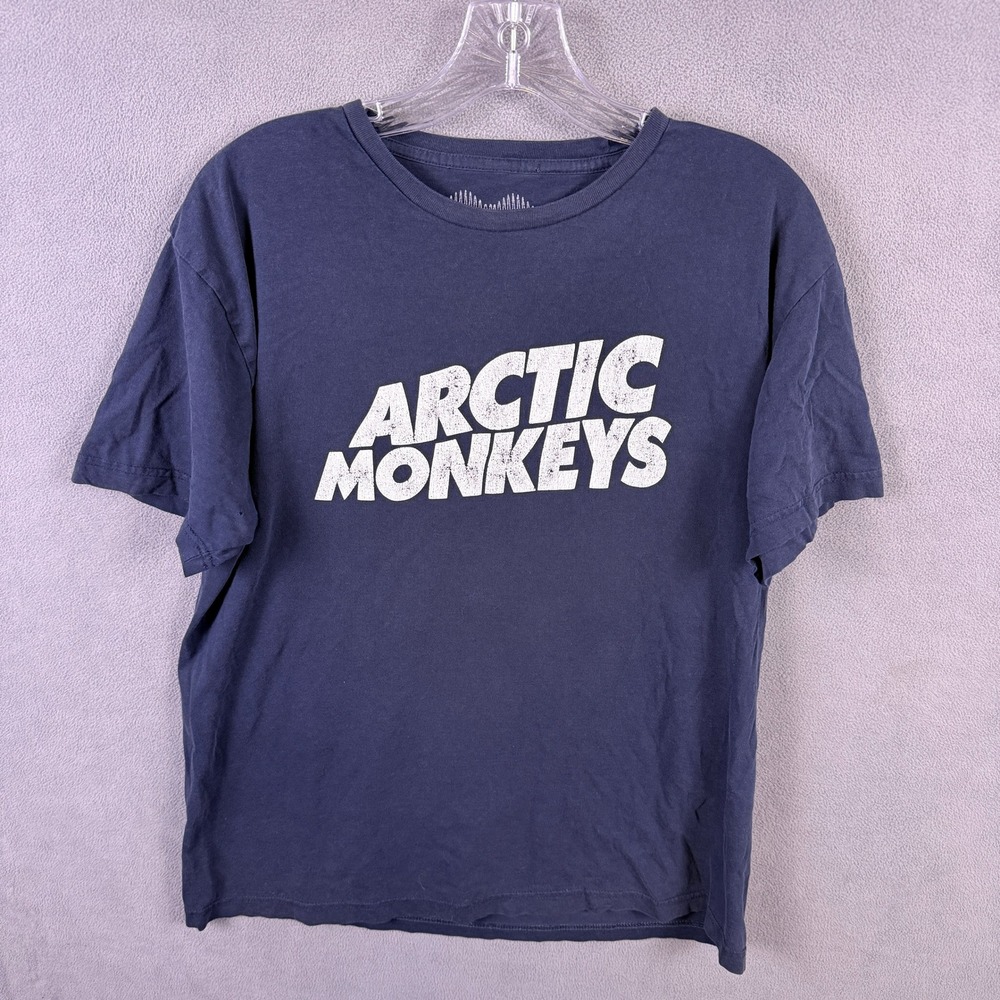 Arctic Monkeys AM Band Tee Mens Large Navy Blue Graphic T-Shirt
